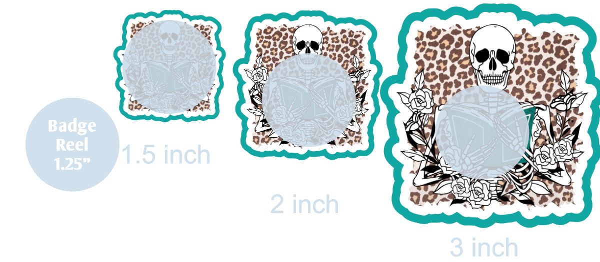 Skeleton Reading - DECAL AND ACRYLIC SHAPE #DA0340