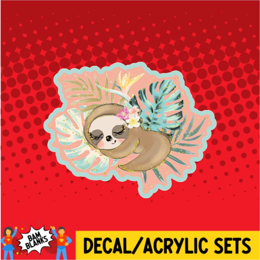 Sleeping Sloth - DECAL AND ACRYLIC SHAPE #DA0002