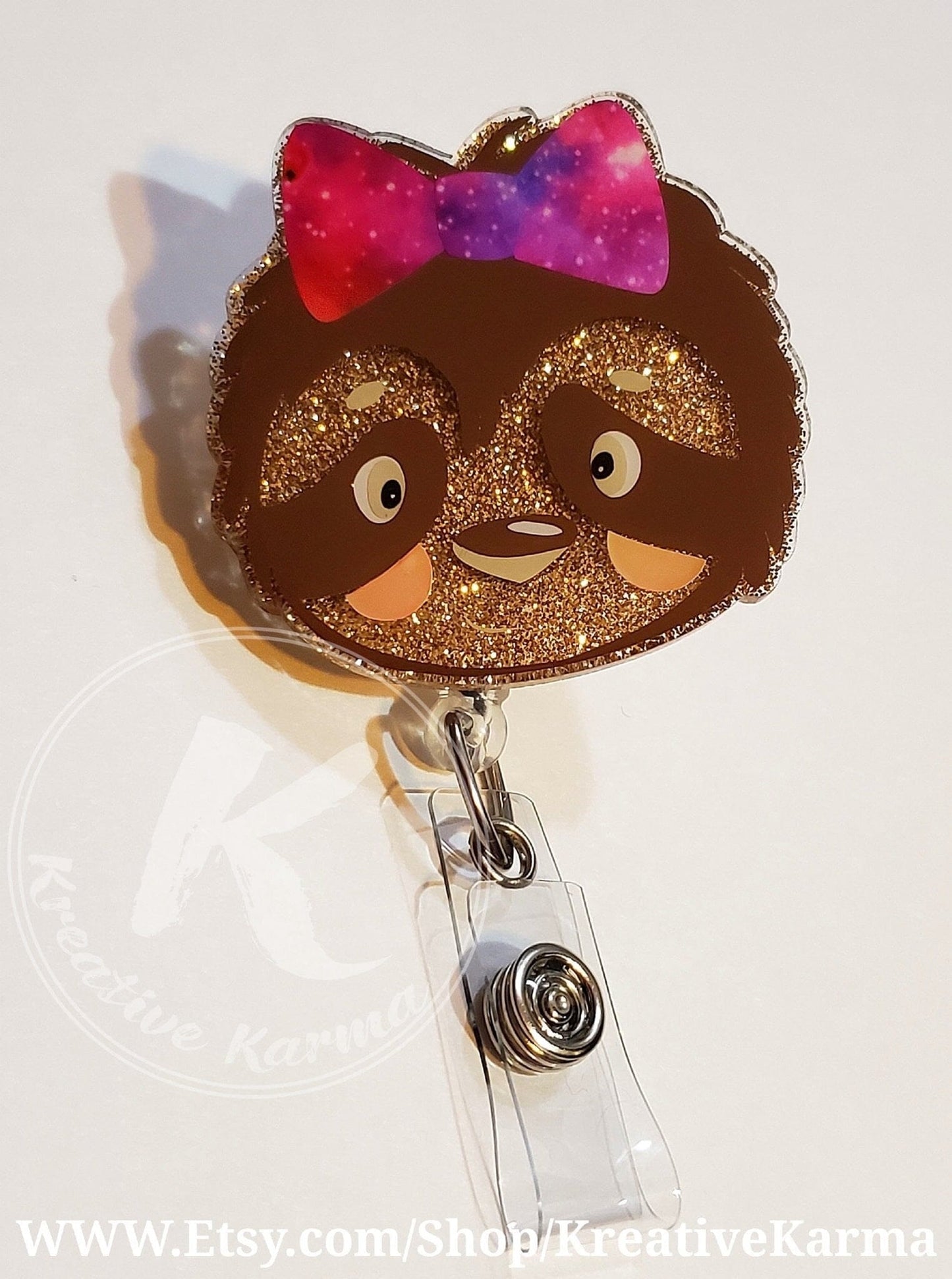 Sloth Girl Face - Acrylic Shape #538