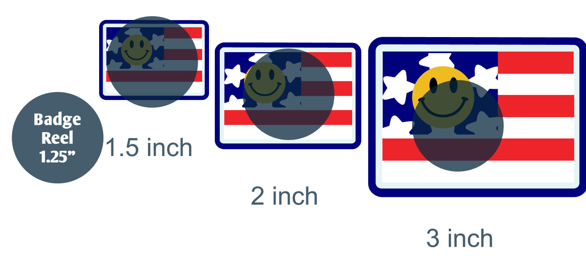 Smiley US Flag - DECAL AND ACRYLIC SHAPE #DA0988