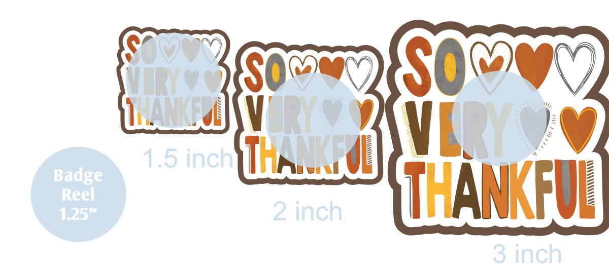 So Very Thankful Hearts - DECAL AND ACRYLIC SHAPE #DA