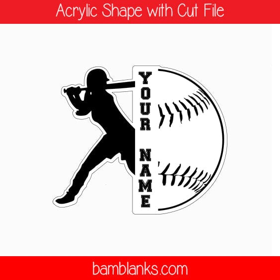 Softball Player Name - Acrylic Shape #629