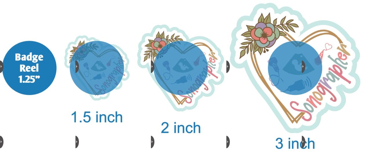 Sonographer Heart - DECAL AND ACRYLIC SHAPE #DA01527