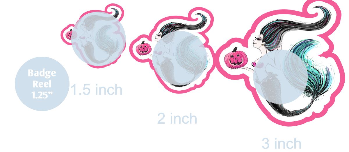 Spooky Halloween Mermaid 2 - DECAL AND ACRYLIC SHAPE #DA0421