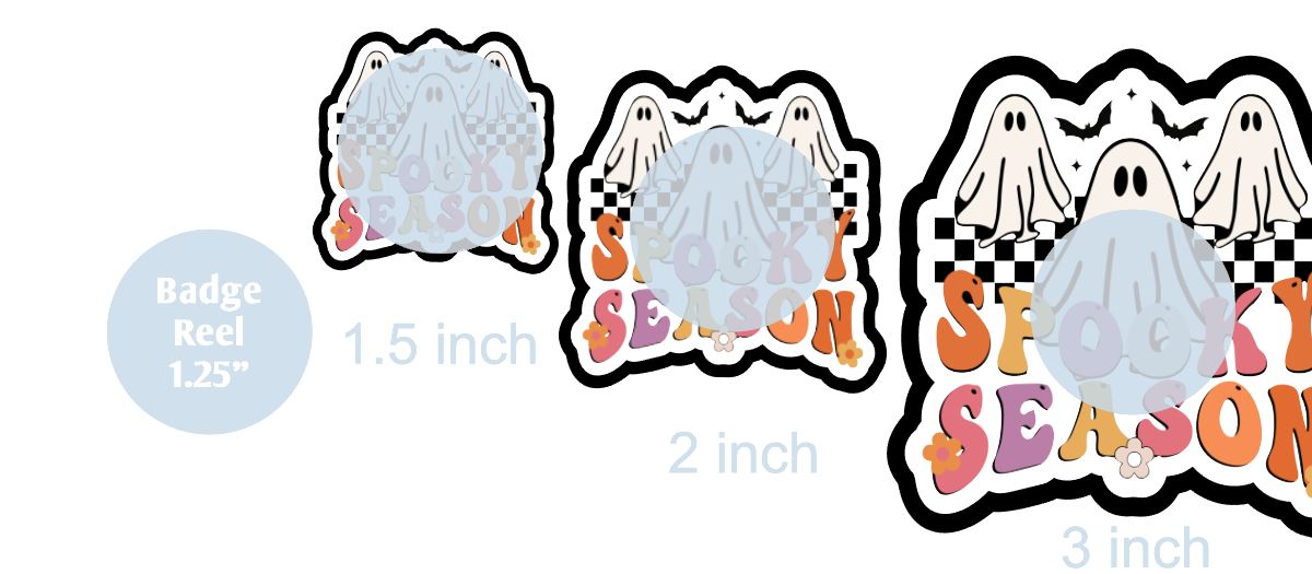 Spooky Season 3 Ghost - DECAL AND ACRYLIC SHAPE #DA0929