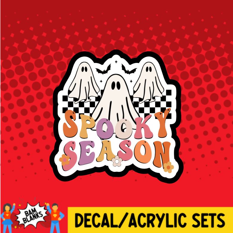 Spooky Season 3 Ghost - DECAL AND ACRYLIC SHAPE #DA0929