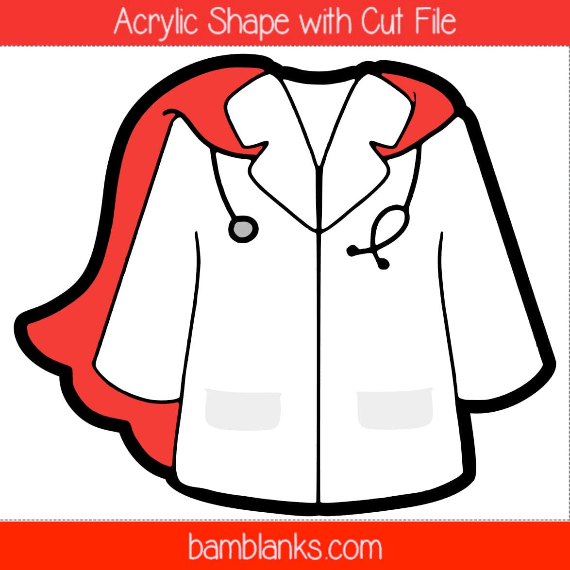Super Lab Coat - Acrylic Shape #1491