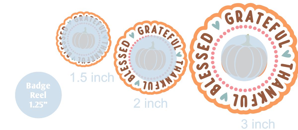 Thankful Grateful Blessed Pumpkin - DECAL AND ACRYLIC SHAPE #DA