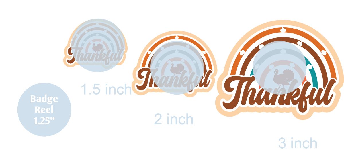 Thankful Rainbow - DECAL AND ACRYLIC SHAPE #DA