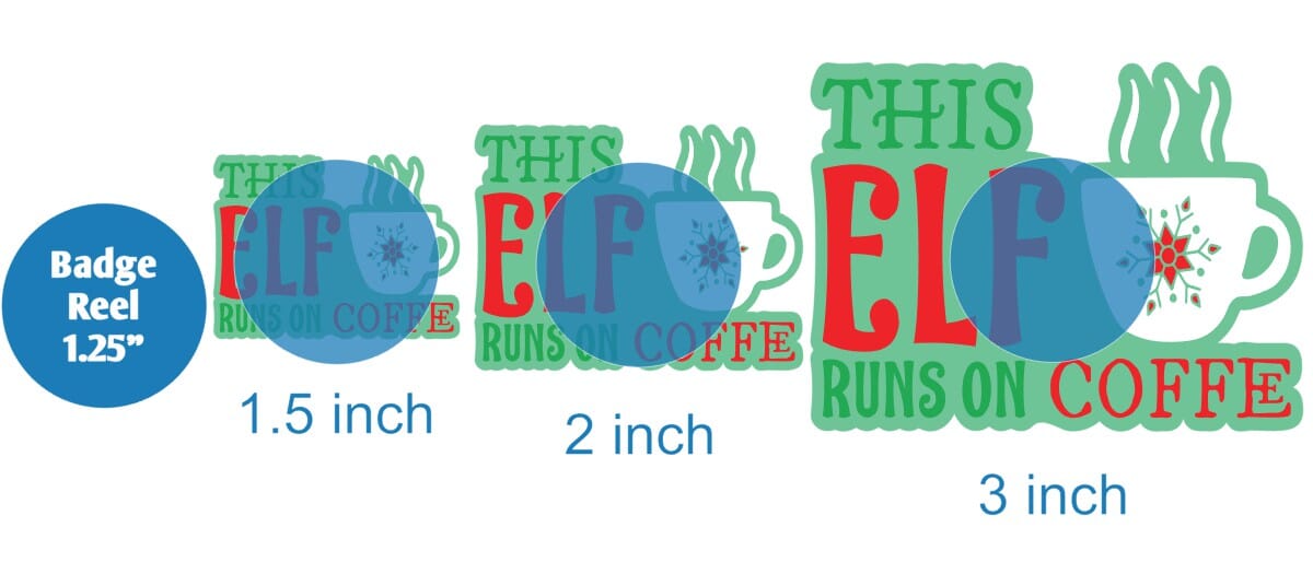 This Elf Runs on Coffee - Acrylic Shape #1097