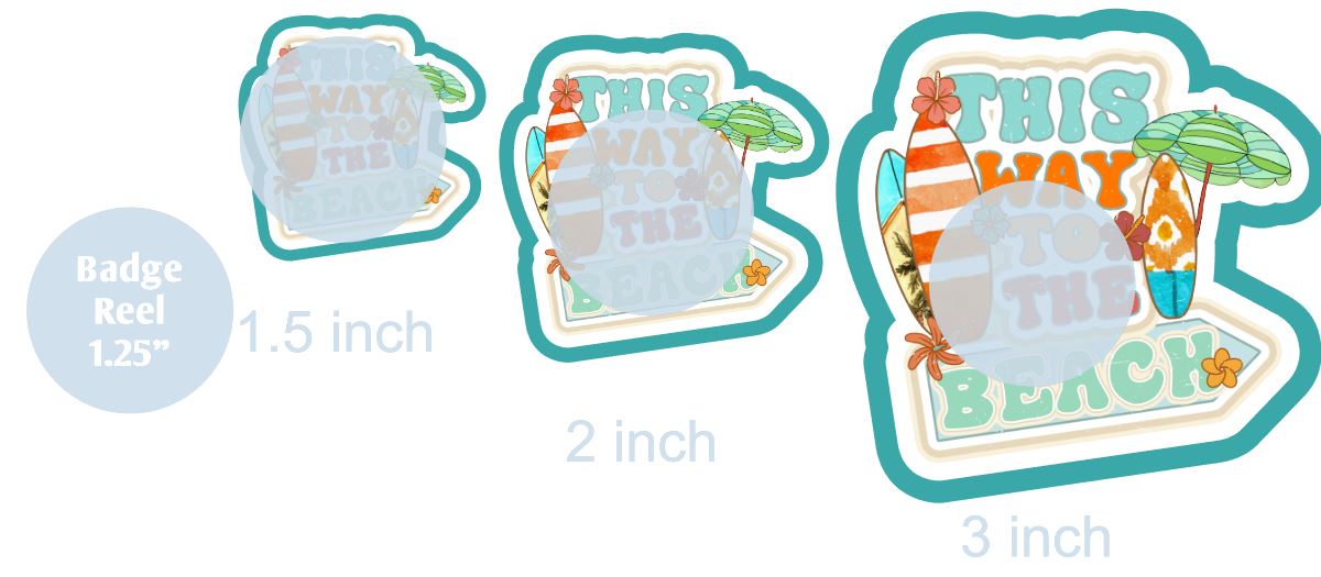 This Way to the Beach - DECAL AND ACRYLIC SHAPE #DA0822