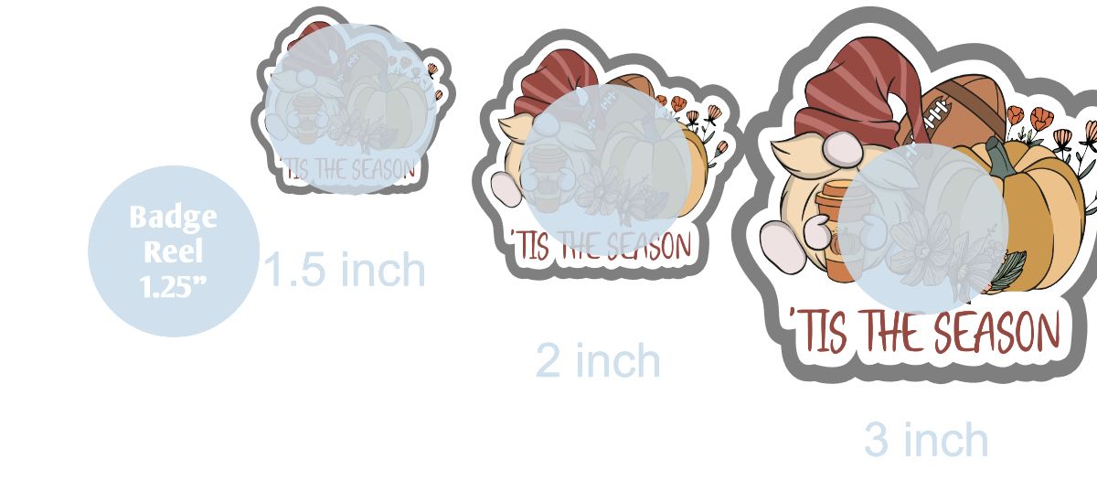Tis The Season Fall Gnome Football - DECAL AND ACRYLIC SHAPE #DA01210