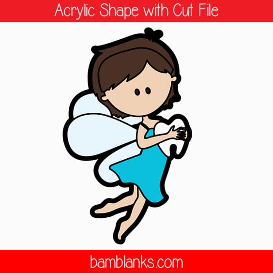 Tooth Fairy with Tooth - Acrylic Shape #967 – BAM Blanks and More