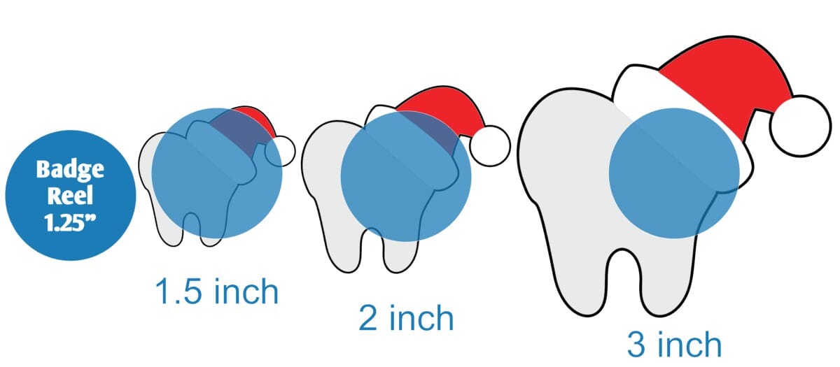 Tooth Santa Hat - Acrylic Shape #1071