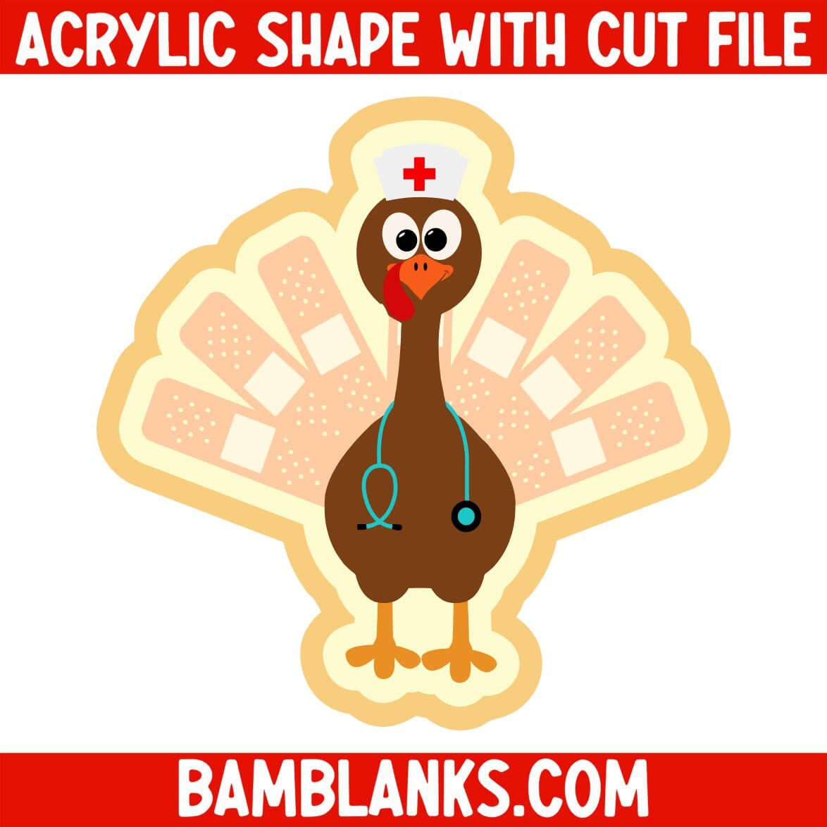 Turkey Nurse Girl 2 - Acrylic Shape #2225