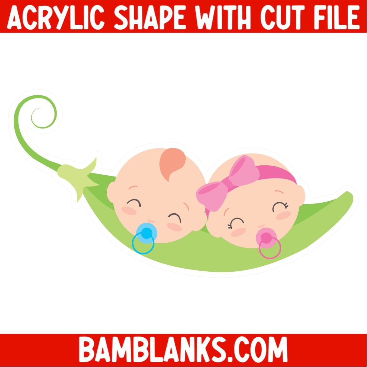 Two Babies in a Pod - Acrylic Shape #009