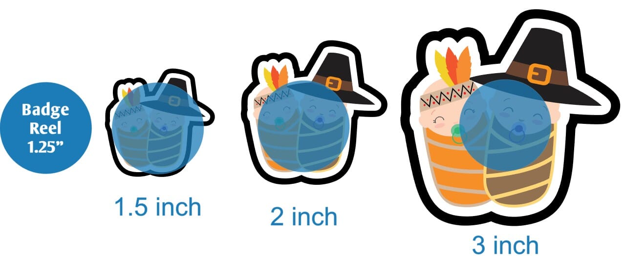 Two Thanksgiving Babies Swaddled - Acrylic Shape #2251