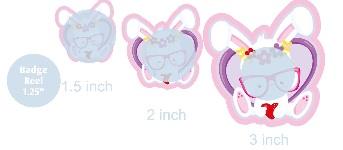 Valentine Bunny with Glasses- DECAL AND ACRYLIC SHAPE #DA0611