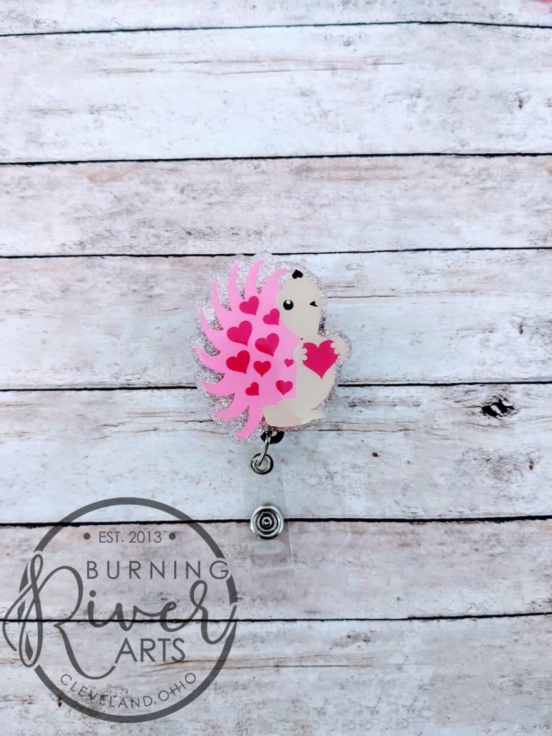 Valentine Hedgehog - Acrylic Shape #1110