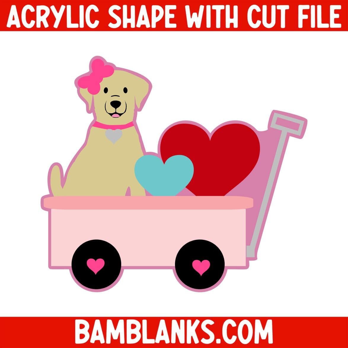 Valentine Wagon - Acrylic Shape #1109