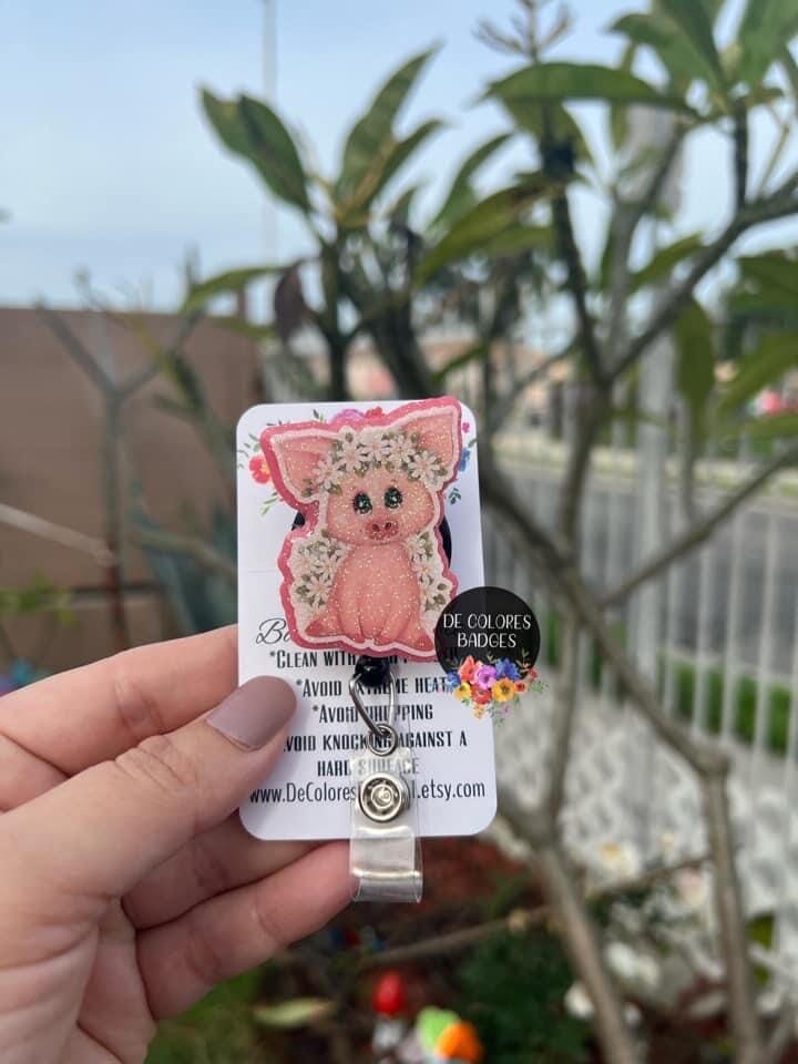 Wildflower Pig - DECAL AND ACRYLIC SHAPE #DA0571