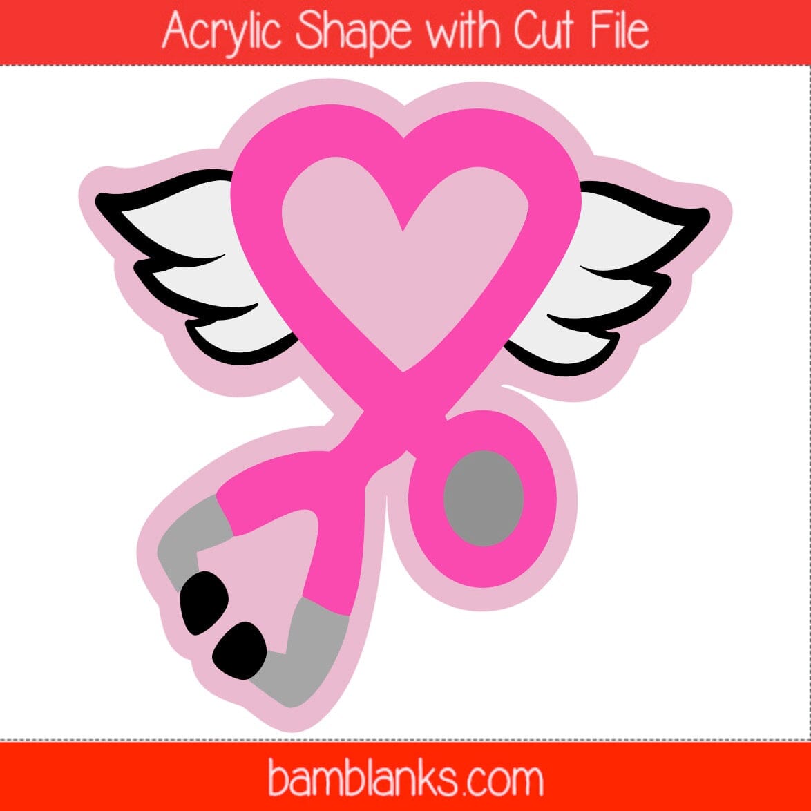 Winged Stethoscope - Acrylic Shape #1385