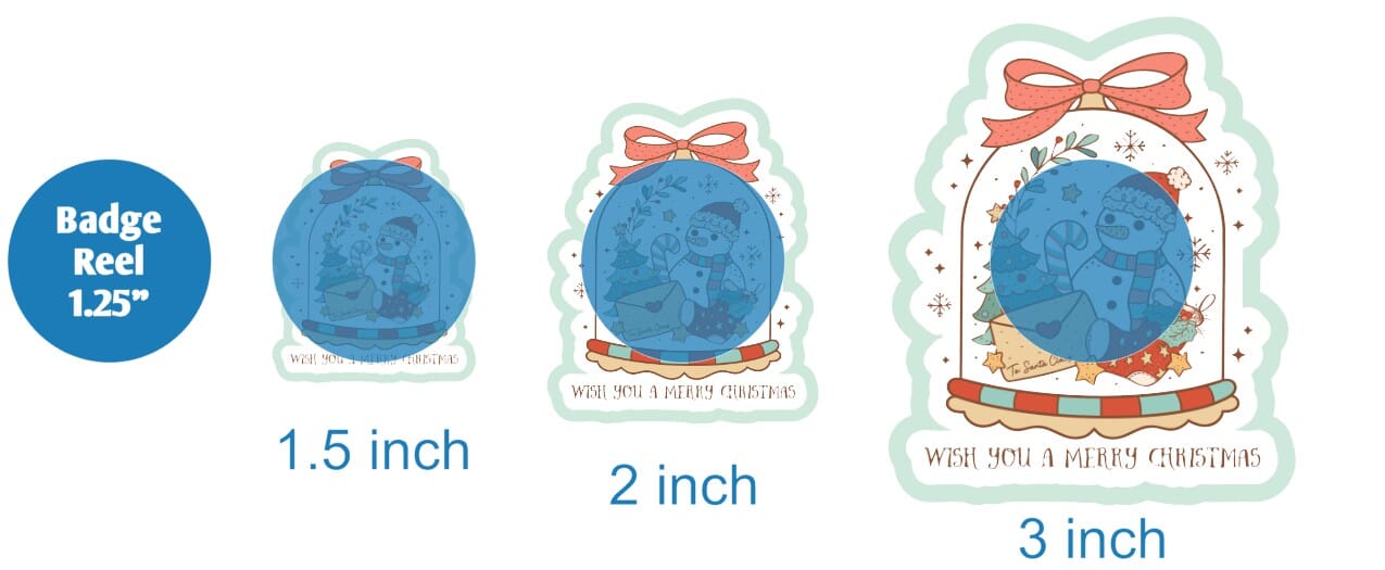 Wish You A Merry Christmas Snow Globe - DECAL AND ACRYLIC SHAPE #DA01497