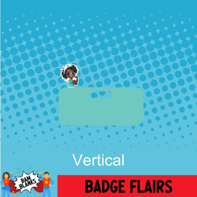 You Can Do It Nurse - Dark Skin Black Hair - BADGE FLAIR DECAL AND ACRYLIC #BF0016