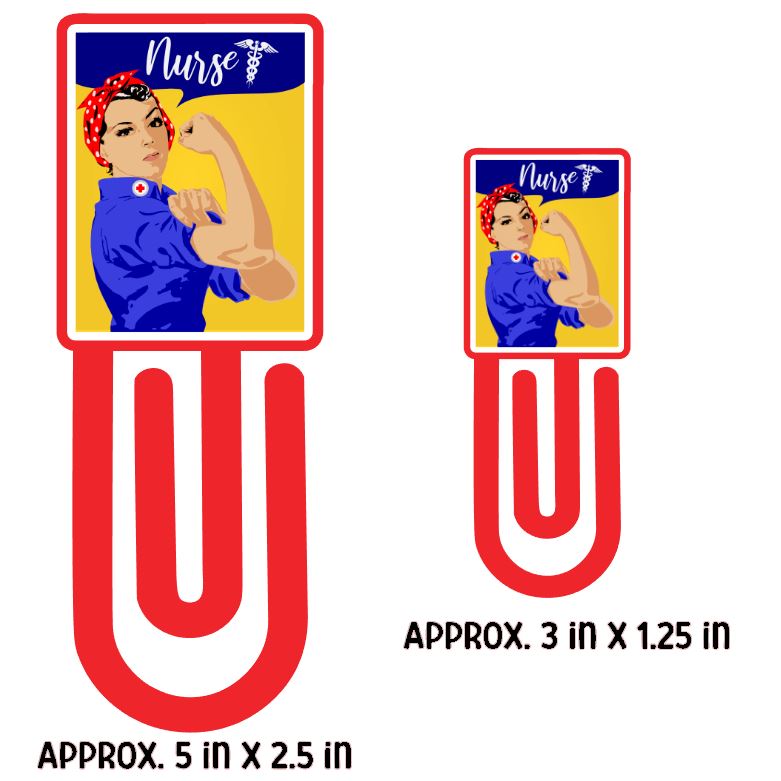 You Can Do It Nurse Paper Clip Bookmark - DECAL AND ACRYLIC SHAPE #BM0011