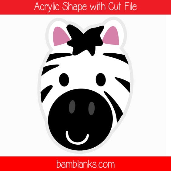 Zebra Head - Acrylic Shape #427