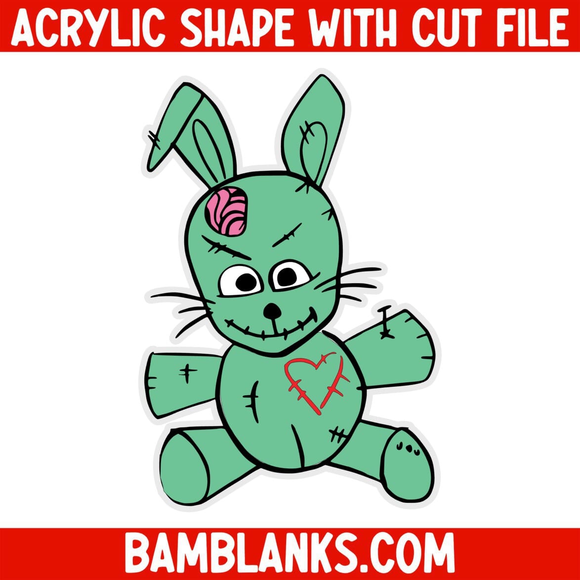 Zombie Rabbit - Acrylic Shape #390