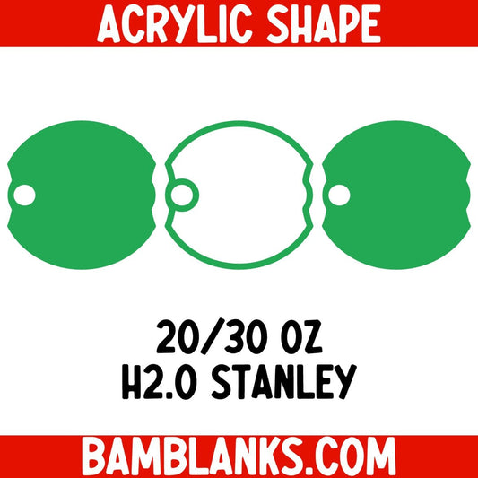 20 or 30 oz Circle Shaker Tumbler Tag - Acrylic Shape #2505