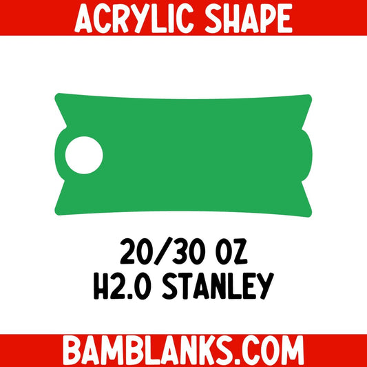 20 or 30 oz Rectangle Tumbler Tag - Acrylic Shape #2495