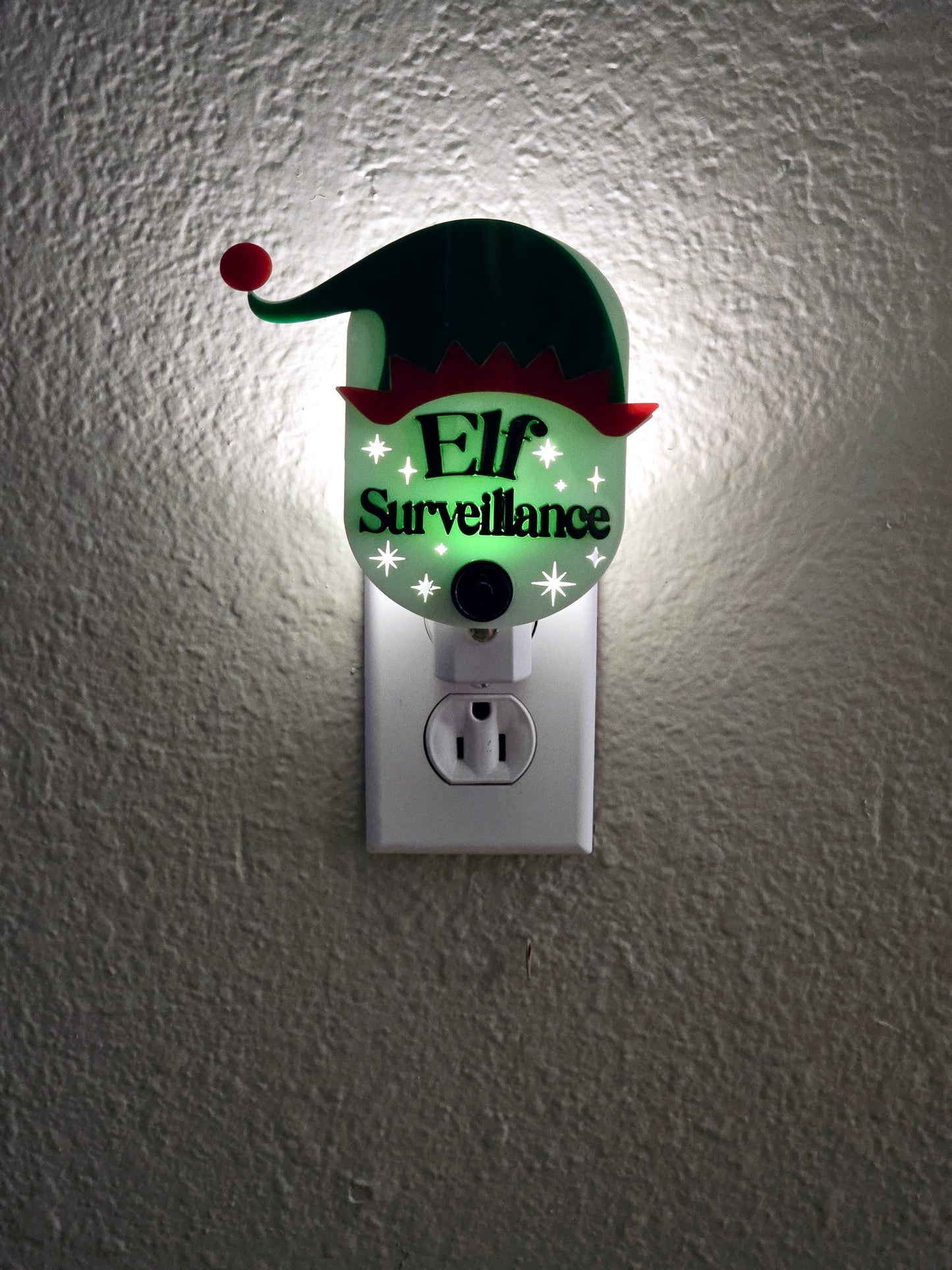 Elf Surveillance Night Light - Acrylic Shape #NL0005