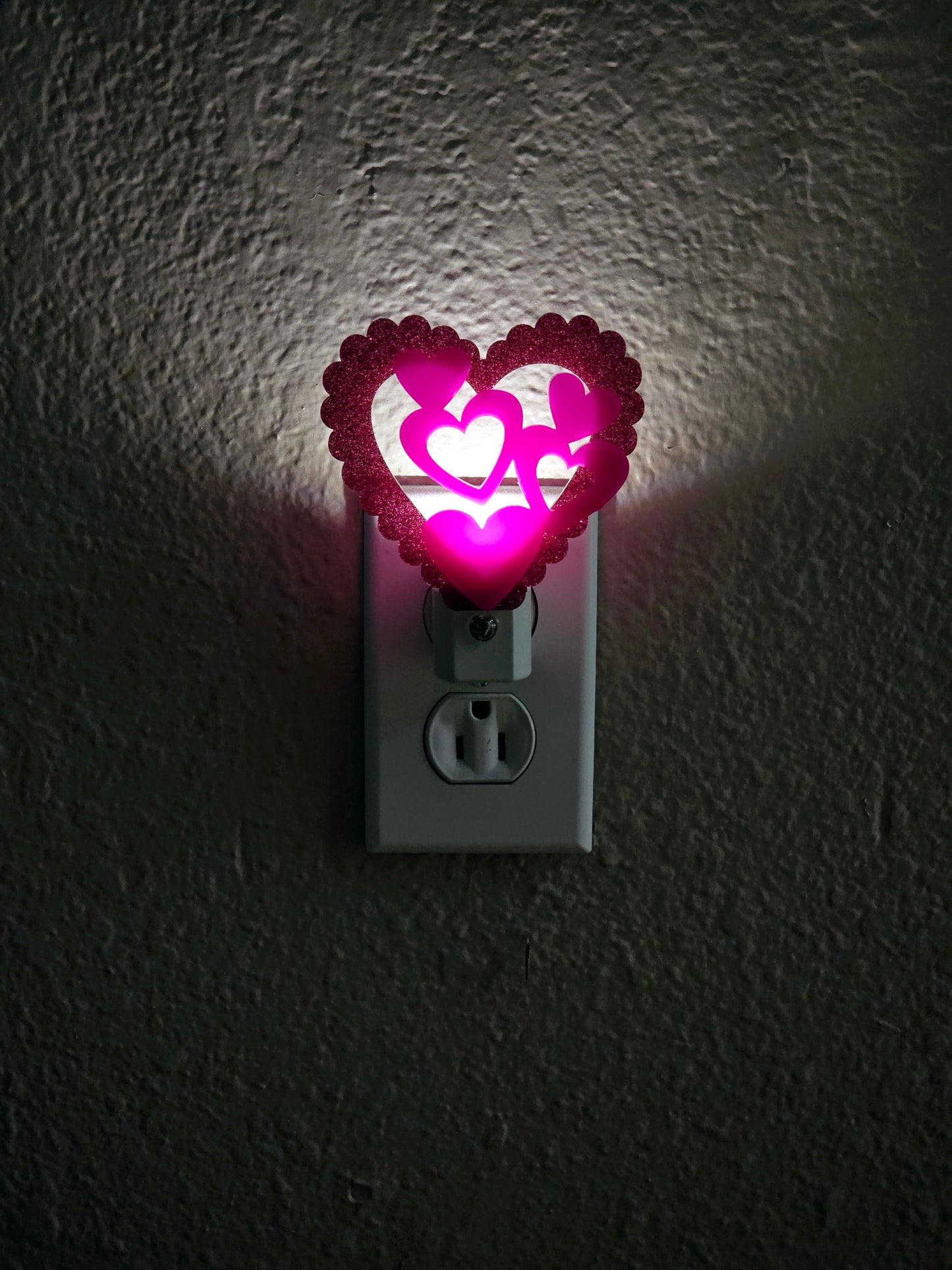 Pink Hearts Night Light - Acrylic Shape #NL0002