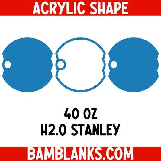 40 oz Circle Shaker Tumbler Tag - Acrylic Shape #2504