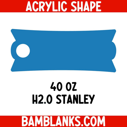 40 oz Rectangle Tumbler Tag - Acrylic Shape #2494