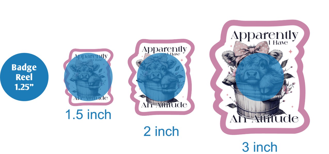 Apparently I Have An Attitude Highland Cow - DECAL AND ACRYLIC SHAPE #DA03637