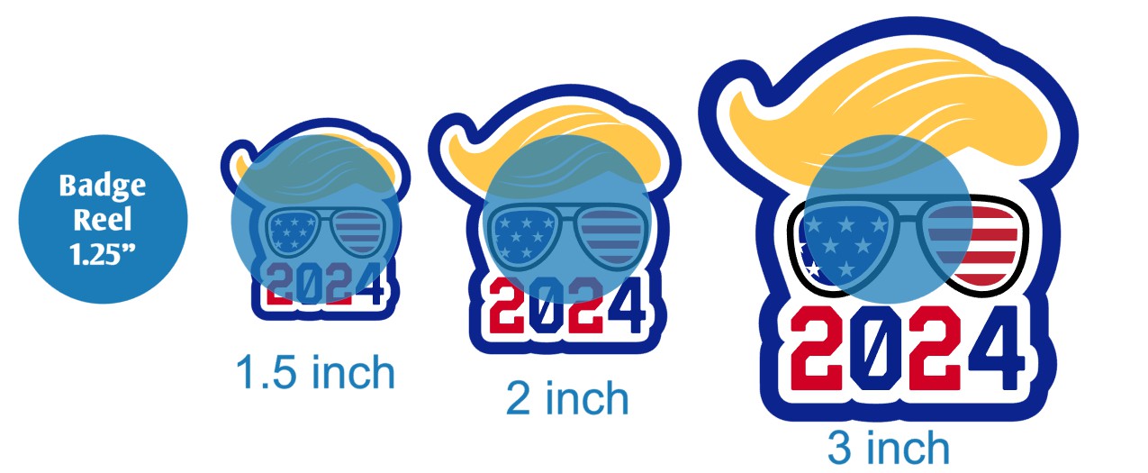 2024 Trump Hair and Sunglasses - DECAL AND ACRYLIC SHAPE #DA03263