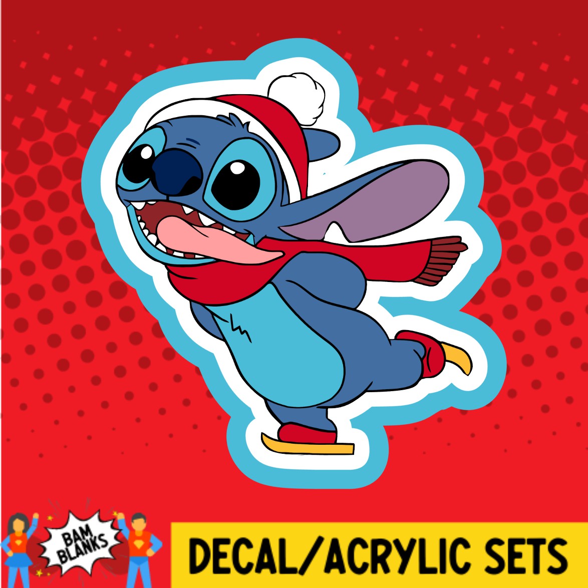626 Ice Skating - DECAL AND ACRYLIC SHAPE #DA02631 – BAM Blanks and More