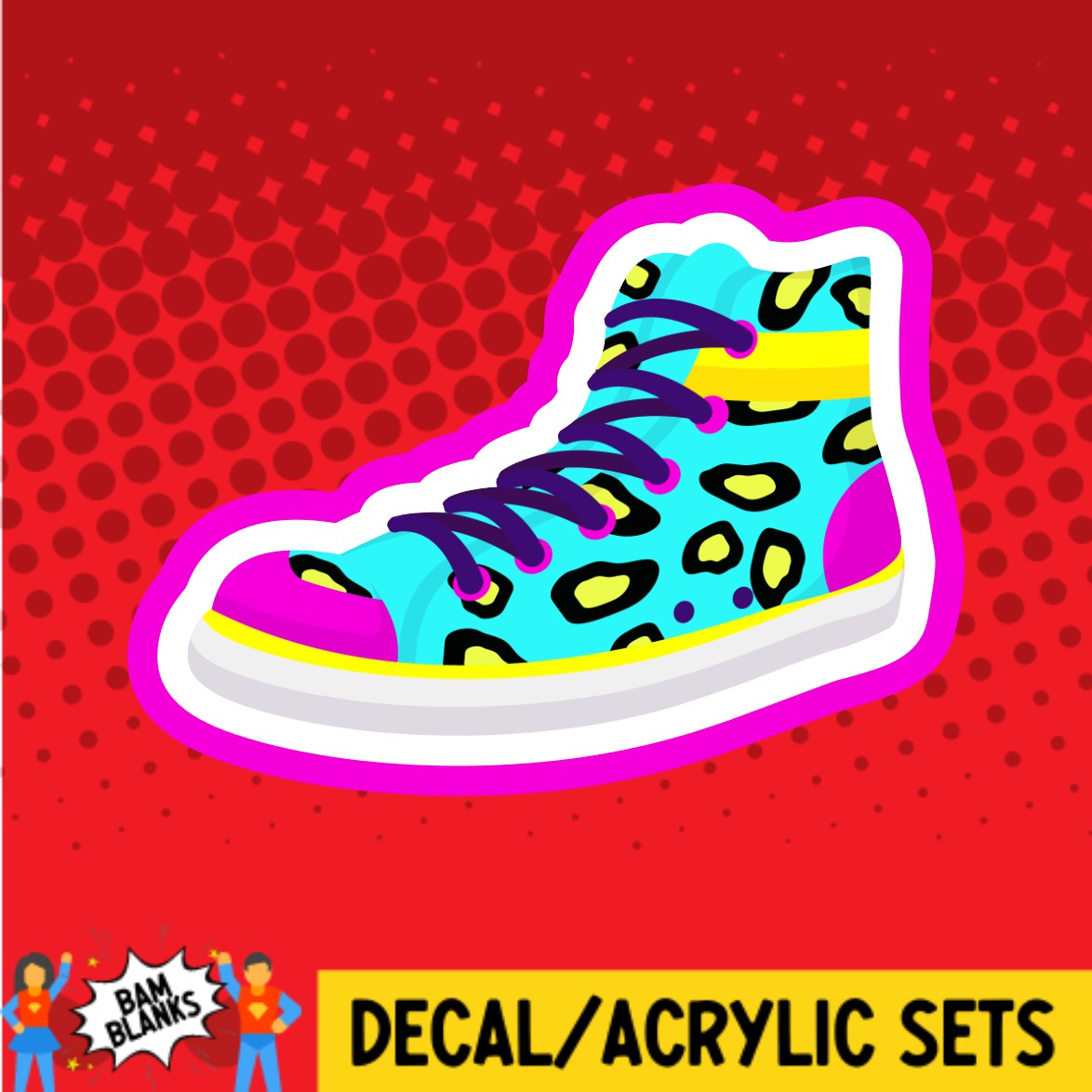 90s Hightop - DECAL AND ACRYLIC SHAPE #DA02343