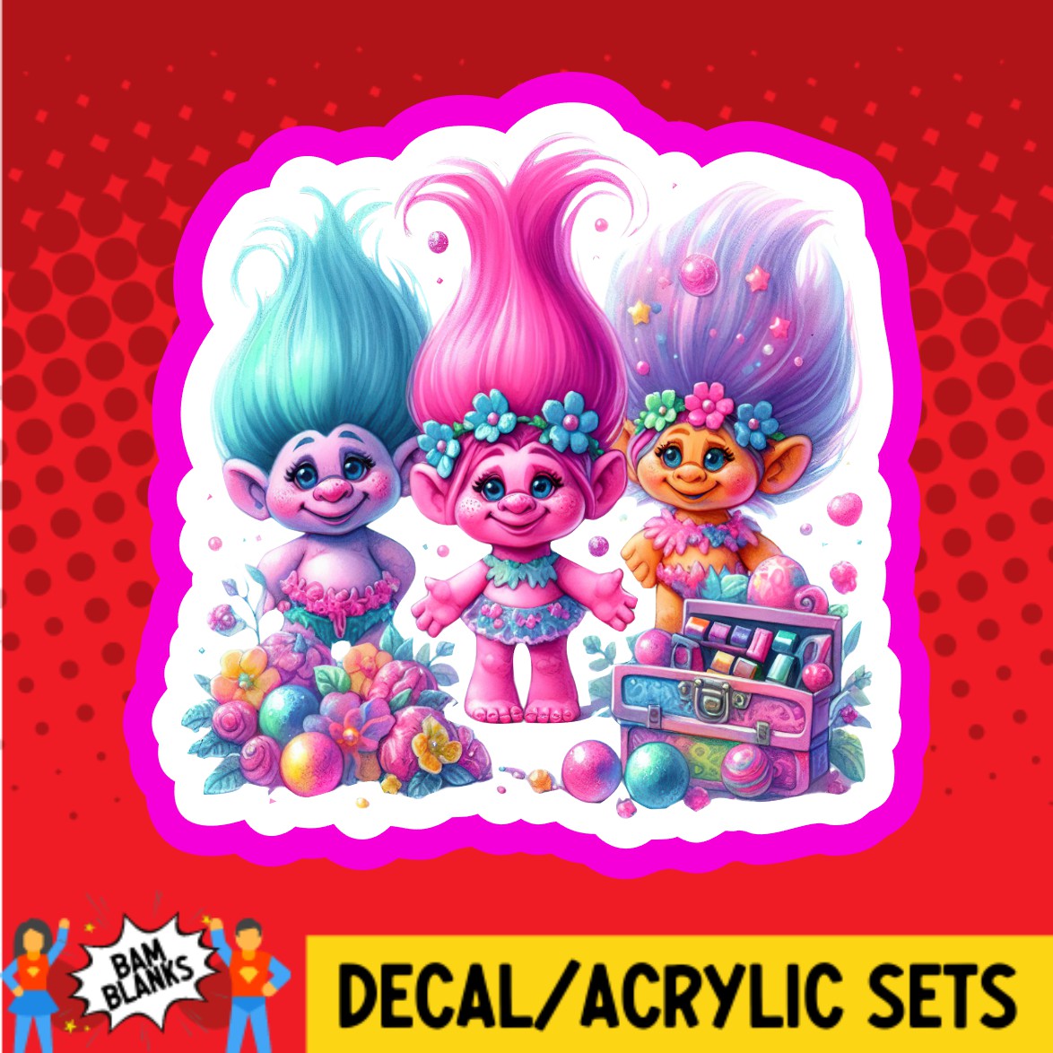 90s Trolls - DECAL AND ACRYLIC SHAPE #DA02345 – BAM Blanks and More