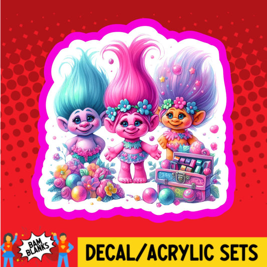 90s Trolls - DECAL AND ACRYLIC SHAPE #DA02345