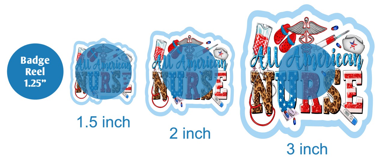 All American Nurse 3 - DECAL AND ACRYLIC SHAPE #DA02264