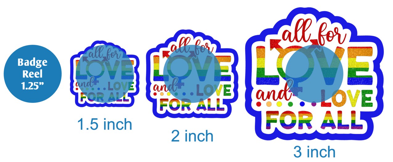 All For Love and Love For All - DECAL AND ACRYLIC SHAPE #DA02854