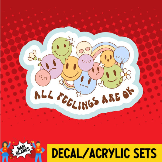 All Feelings Are OK - DECAL AND ACRYLIC SHAPE #DA02172