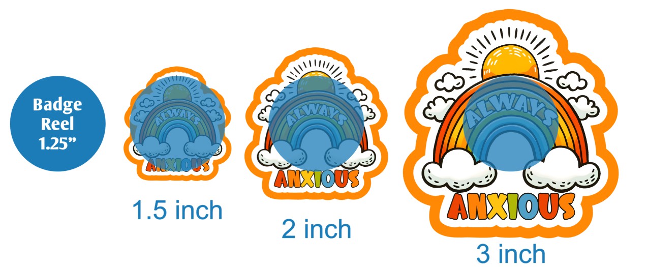 Always Anxious Rainbow - DECAL AND ACRYLIC SHAPE #DA02905