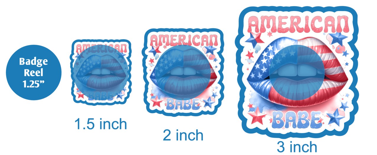 American Babe Lips - DECAL AND ACRYLIC SHAPE #DA02748