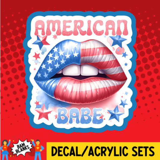 American Babe Lips - DECAL AND ACRYLIC SHAPE #DA02748