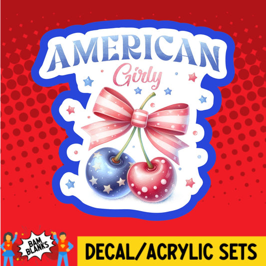 American Girly - DECAL AND ACRYLIC SHAPE #DA02749